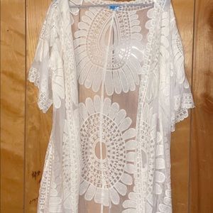 White lace cardigan